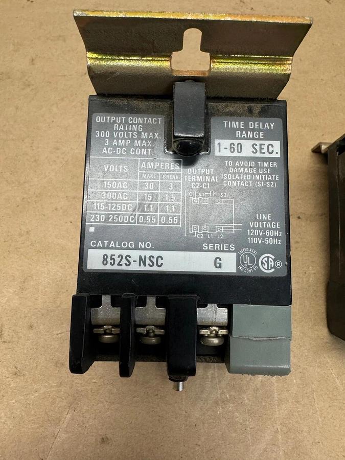Used Allen Bradley 852S-NSC Solid State Timer, Series F & G - Lot of 2
