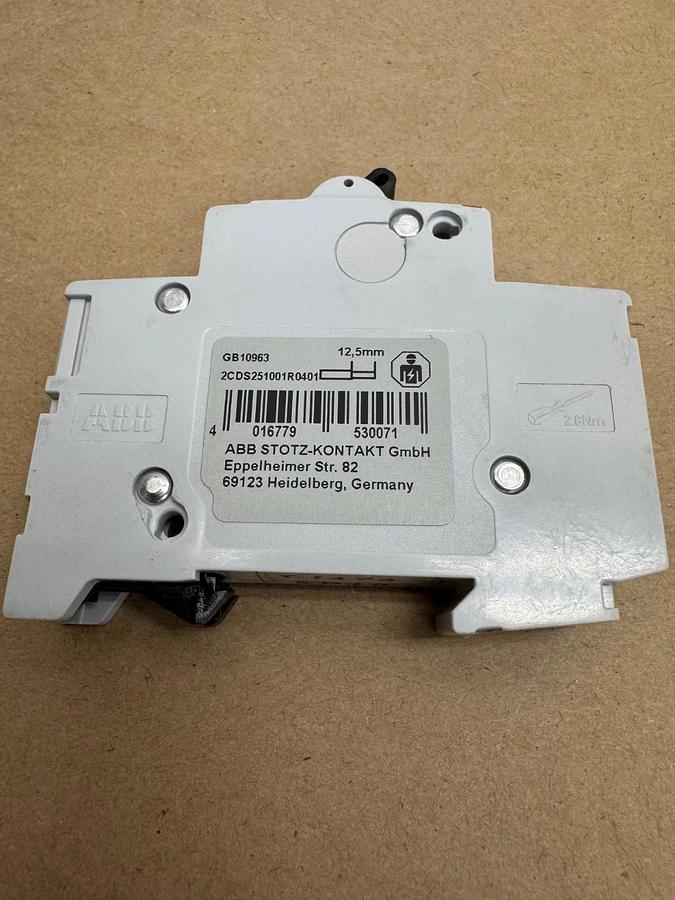 Used ABB S 201-D40 Mini Circuit Breaker, 40A, Box of 9 *NEW*