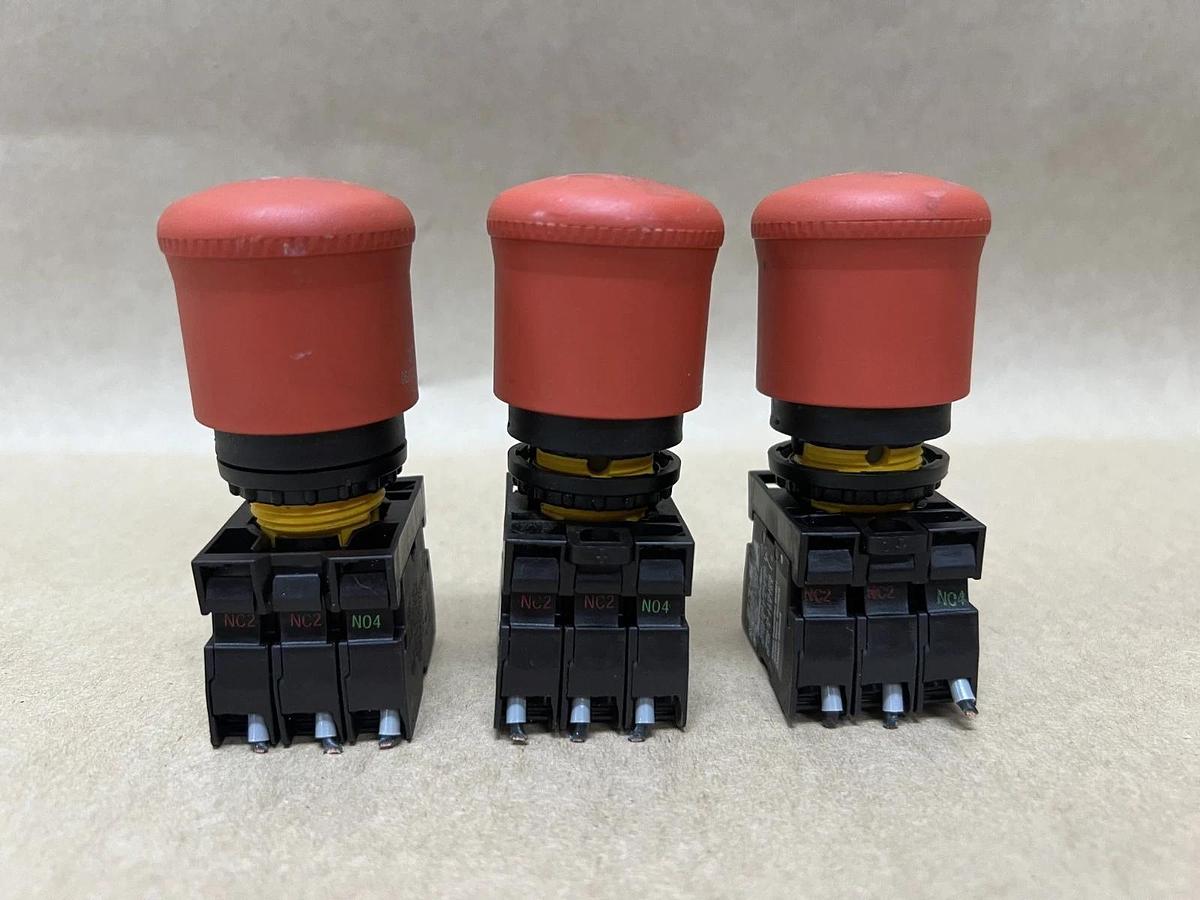 Used Eaton M22-CK01 Emergency Stop Switch - Lot of 3