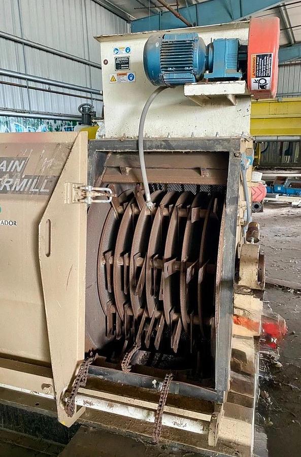 Used Andritz 43245 Hammer Mill & 1224 Feeder, 350Hp @ 1780RPM Motor