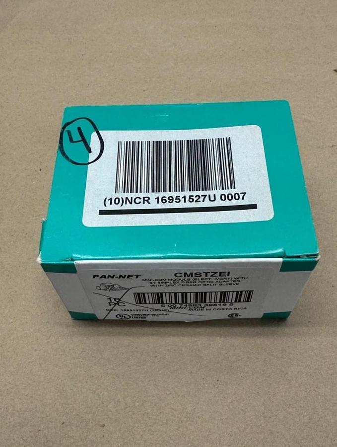Panduit CMSTZEI Mini-Com Module, Fiber Optic Adapter *NEW* (Qty 4 in this box)