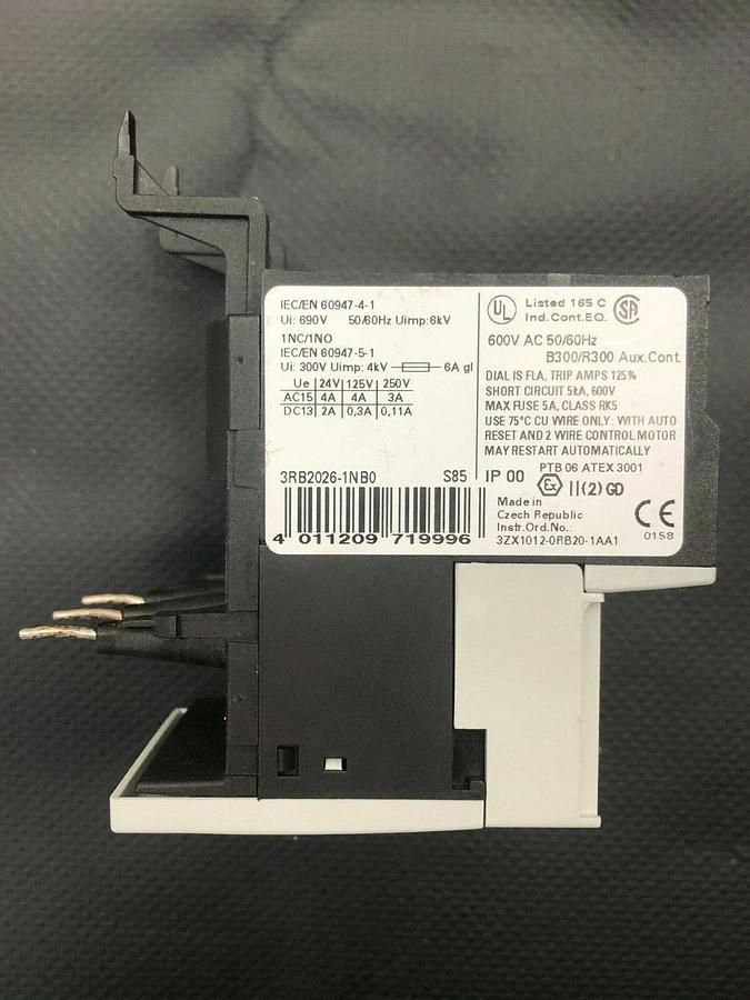 Used Siemens 3RB2026-1NBO Solid State Overload Relay
