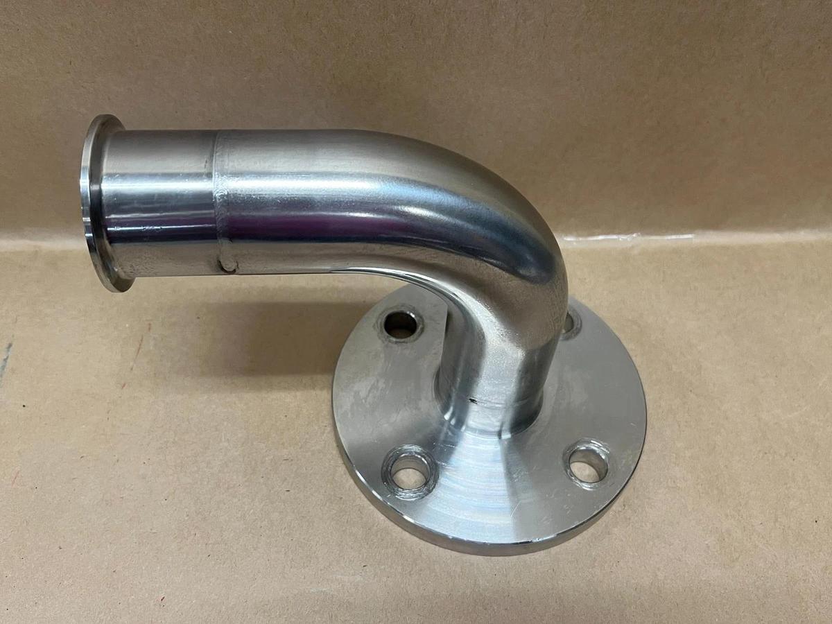 Used GEA Tuchenhagen 90-Degree Stainless Steel Flanged Elbow, 2"