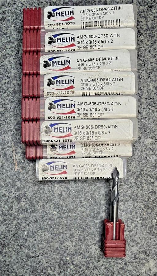 Melin (Tool Company) CC-1616-R060, 1/2x1/2, 4F .060, Crnr Rad, Cobalt End Mill