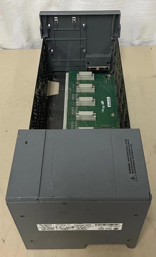 Used Allen Bradley 1746-P2 Power Supply and 7-Slot Rack Series C SLC 500