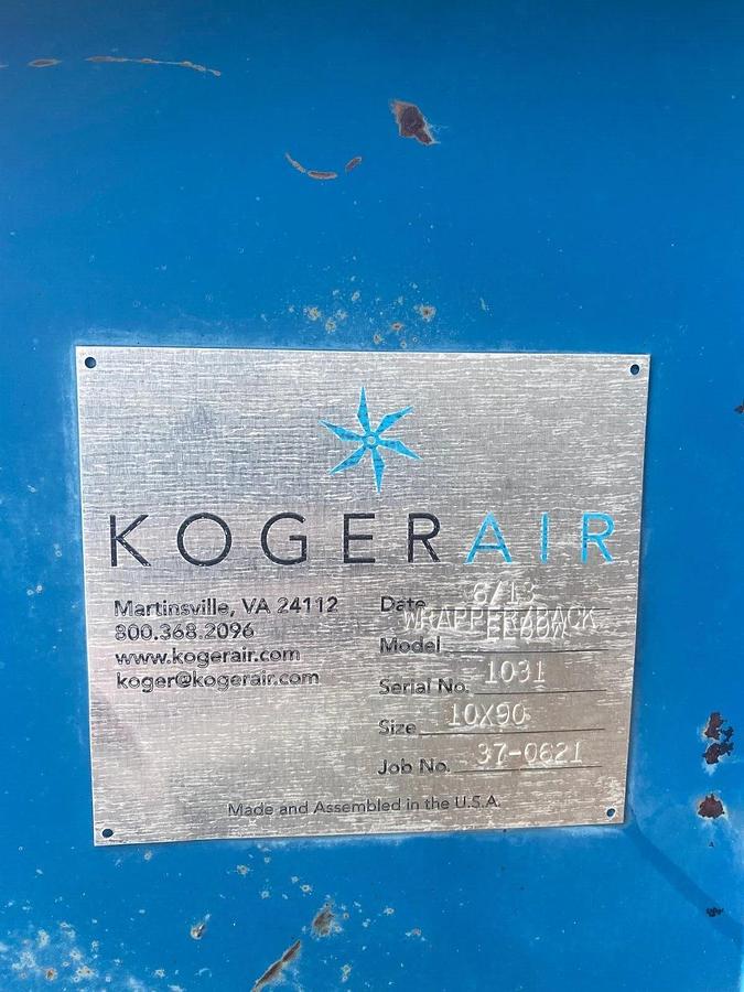Used Koger Air 10x90 Replaceable Back Elbow, 10” Flange, 90° Elbow