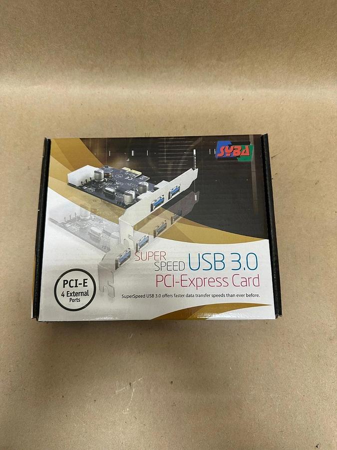 Used SYBA SD-PEX20133 Super Speed USB3.0 PCI-Express Card *NEW FACTORY SEALED*