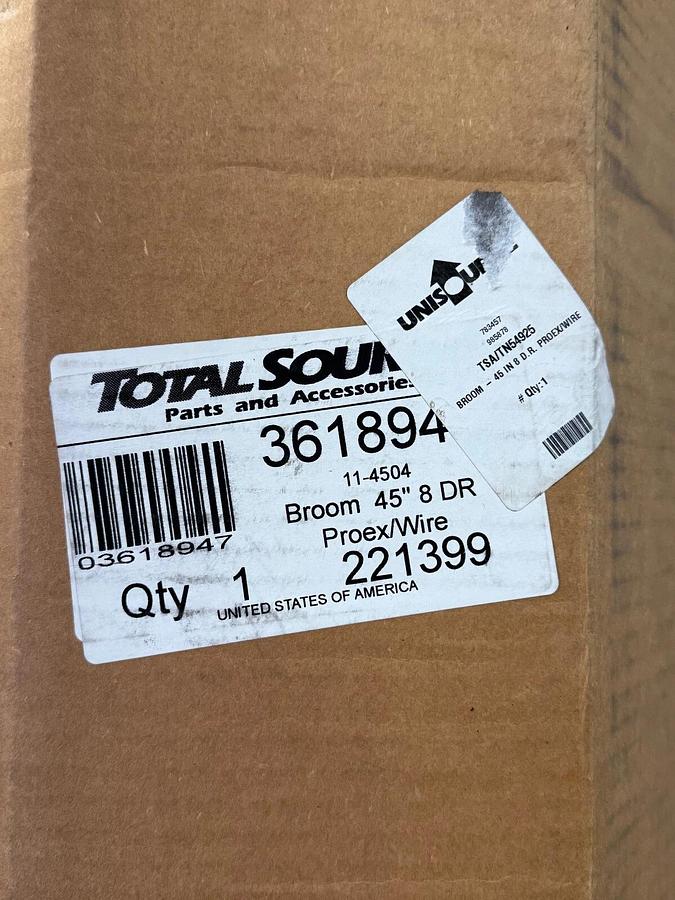 Total Source 361894 Broom, 45” 8 DR, Proex/Wire