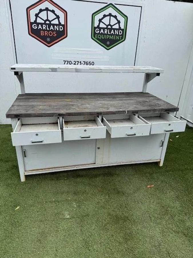 Used Imoaco 80”x36” Industrial Shop Desk, 4-Drawer (16”x20”) 36” Working Height