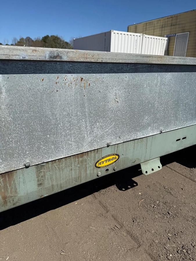 Used Conveyor Belt W: 38” L: 198” Longitudinal Groove Belt, 1 Hp Motor, 4A Gearbox
