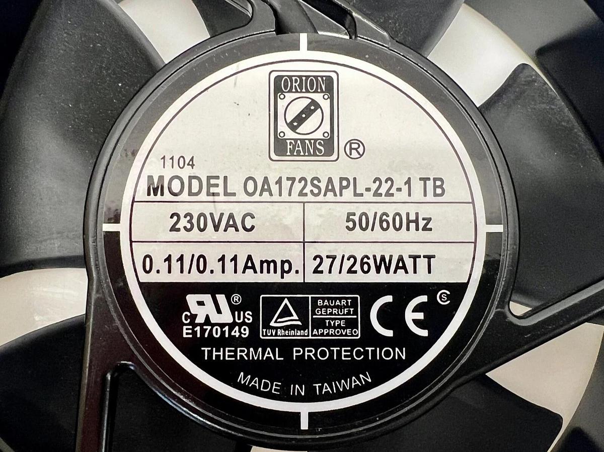 Used Orion Fans OA172SAPL-22-1TB