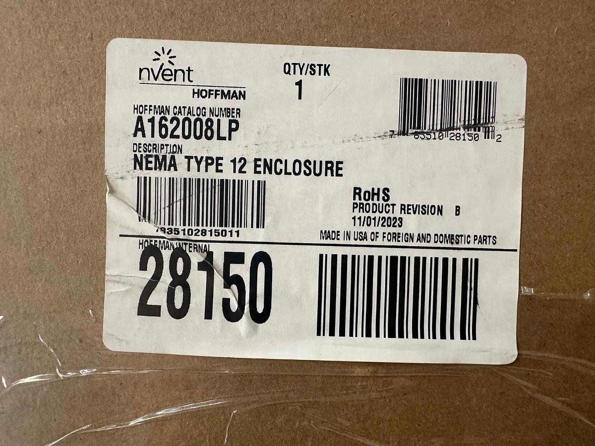 Used NVent A162008LP NEMA Type 12 Enclosure *FACTORY SEALED*