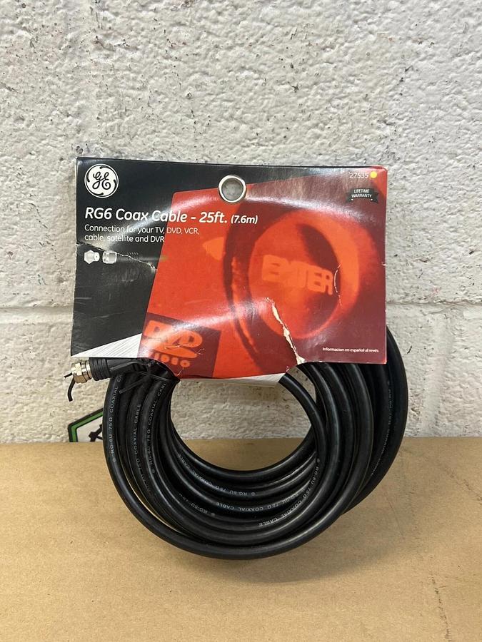 Used GE RG6 Coax Cable, 25ft.