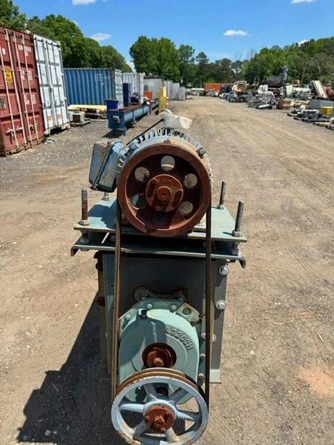 Used Industrial Screw Conveyor 16” Stick, 12’ L, 17” Trough 15Hp Motor 9.23:1 Gearbox