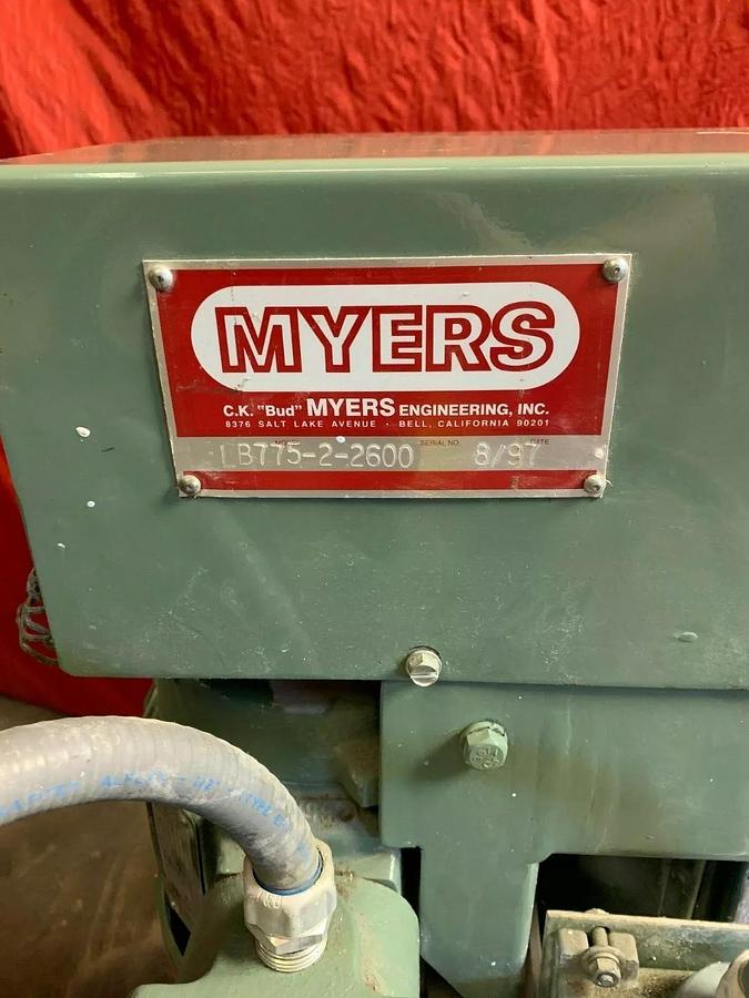 Used Myers LB775-2-2600 Mixer with Toshiba 2HP 230/460V 3450 RPM 3PH Motor