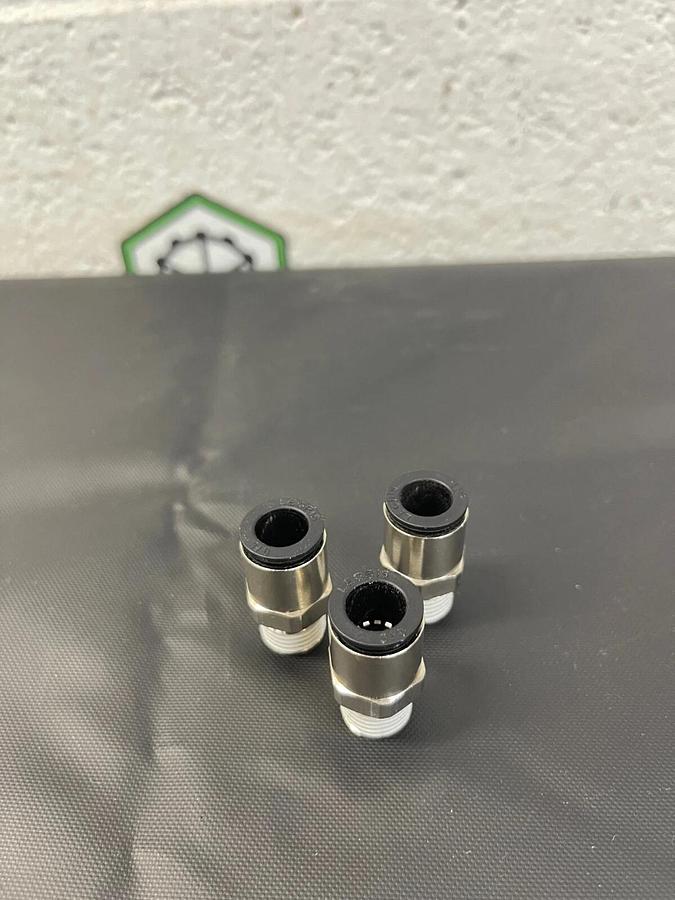 Used Legris Push-to-Connect Tube to Male NPT Tube Fitting, Connector, 1/4” Thread