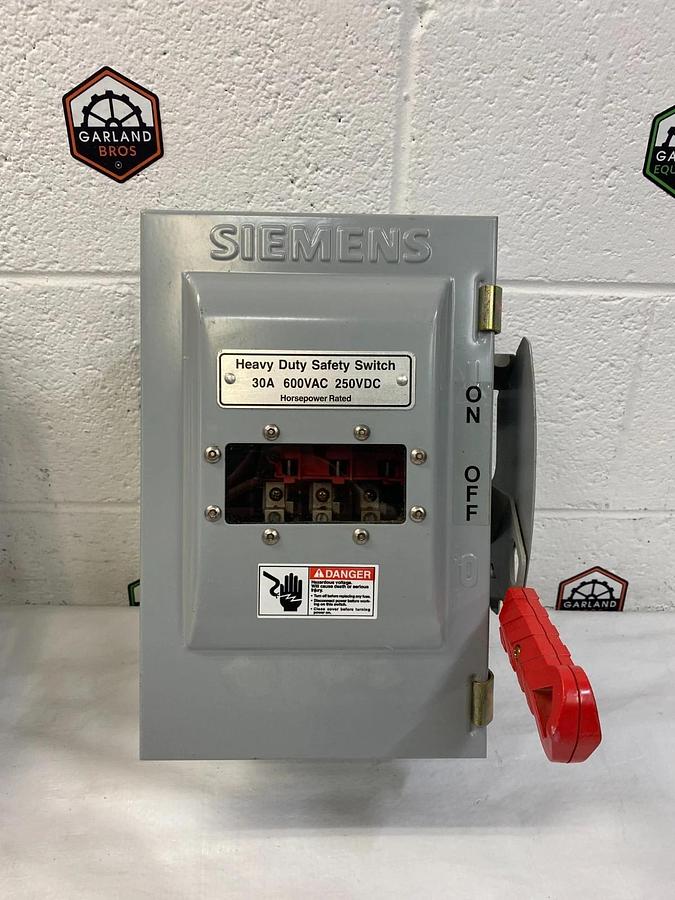 Used Siemens HNF361JW Heavy Duty Safety Switch Type VB II 30A 600VAC 250VDC