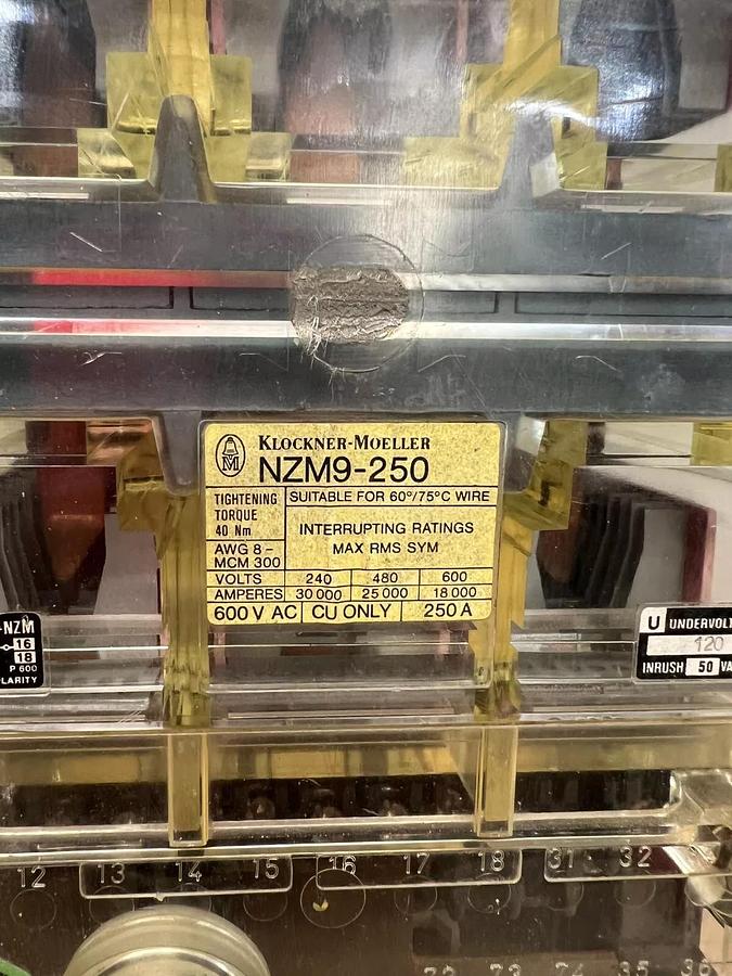 Used Klockner-Moeller NZM9-250 Circuit Breaker