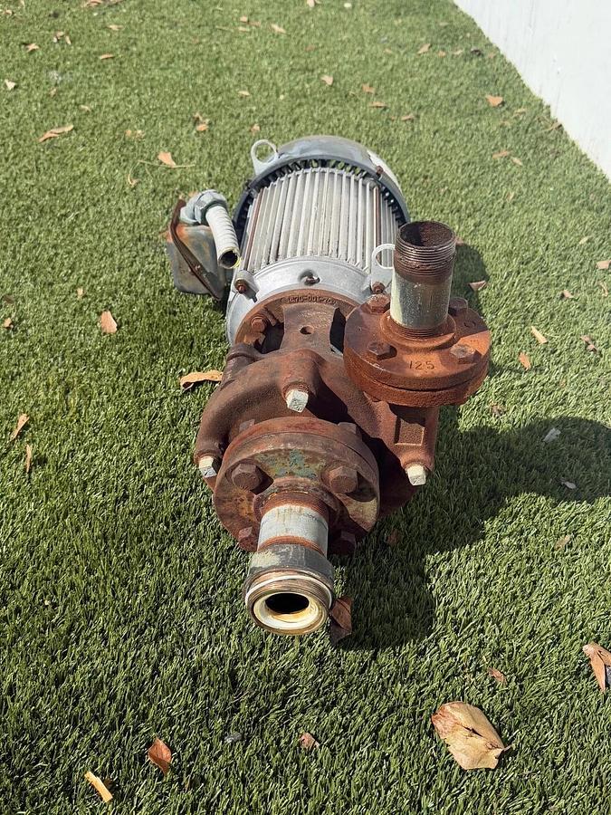 Used Dayton G40828A Industrial Motor w/ Pump 5Hp, 3495RPM, 230/460V, 3 Ph, 60Hz