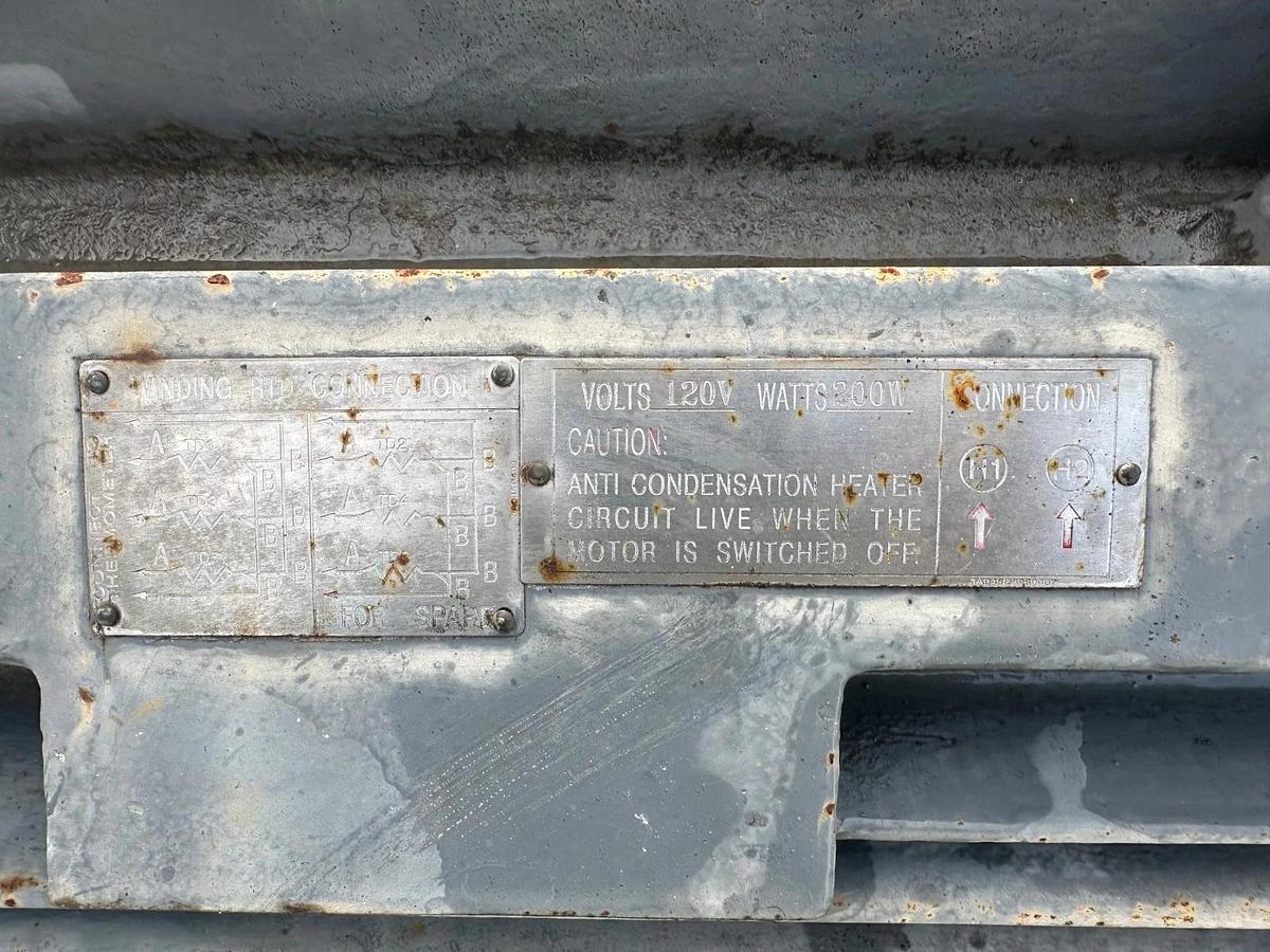 Used TECO Westinghouse Motor AEHGTK 350Hp, 1185RPM, 4160V, 3 Phase, FR 5011C, 60Hz