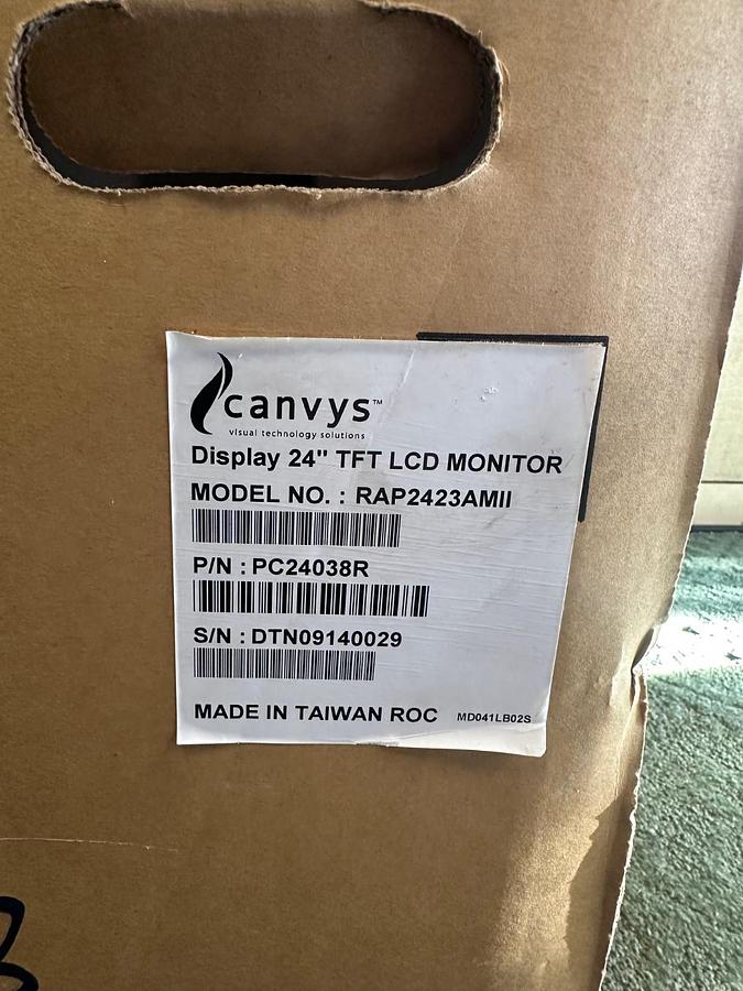 Used Canvys RAP2423AMII Display 24” TFT LCD Monitor *FACTORY SEALED*