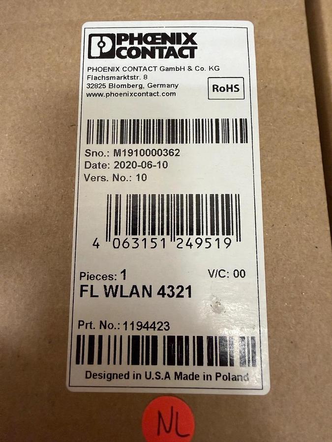 Used Phoenix Contact FL WLAN 4321 Point-to-Point Ethernet Bridge 1194423 *NEW*