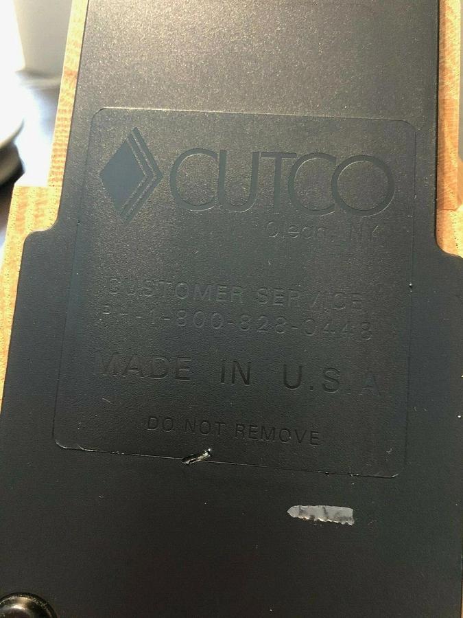 Used Cutco Honey Oak 4 Slot Knife Block