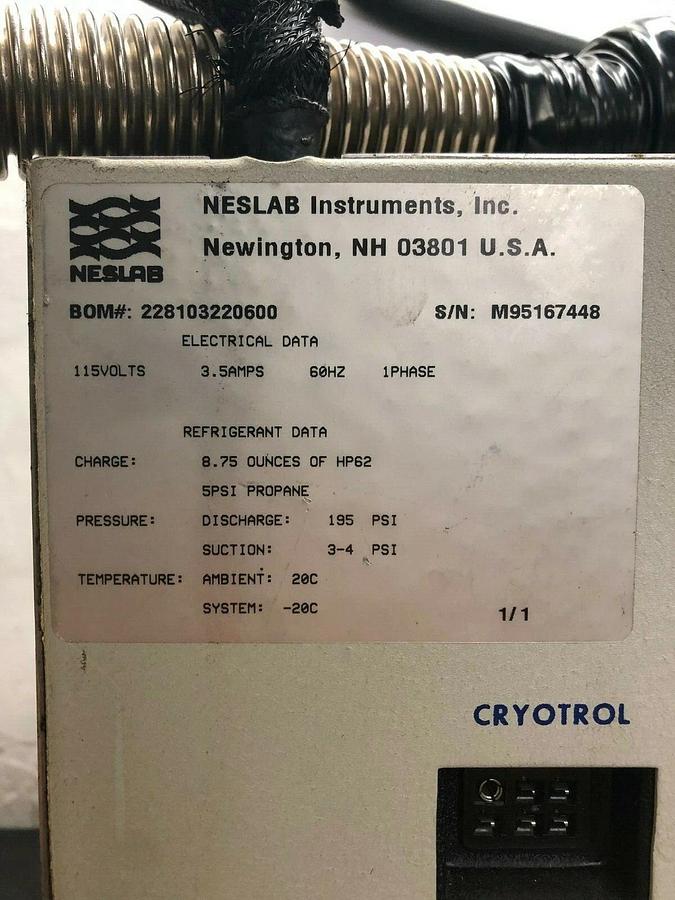 Used Neslab CC-65 II Immersion Cooler, Parts Only