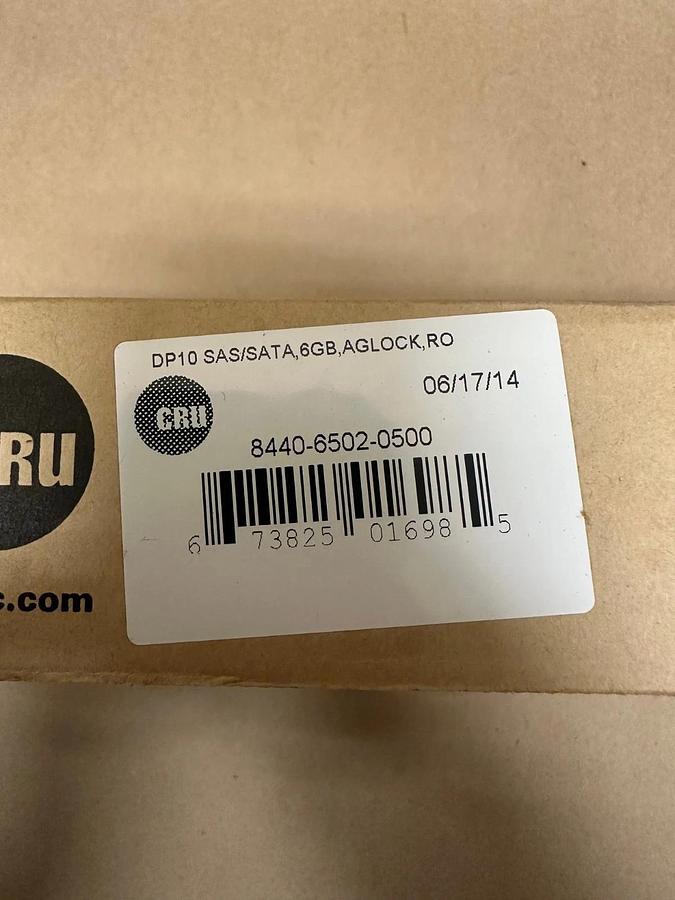 Used CRU 8440-6502-0500 DP10 SAS/SATA, 6GB, Broken SATA Port Shell