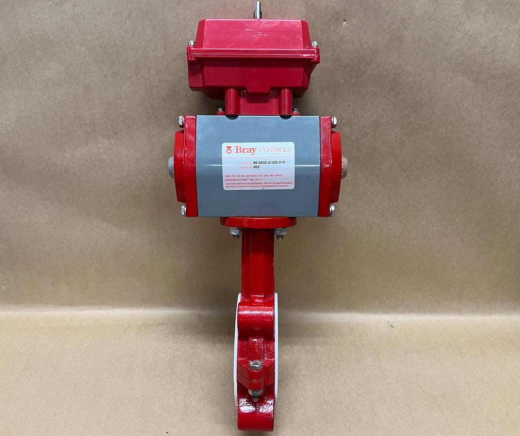 Used Bray Controls 90-0830-21320-015 Pneum Actuator, Limit Switch, Butterfly Valve