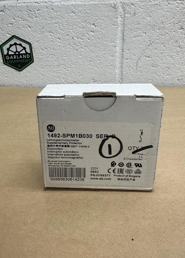 Allen Bradley 1492-SPM1B030 Ser D Miniature Circuit Breaker *NEW*