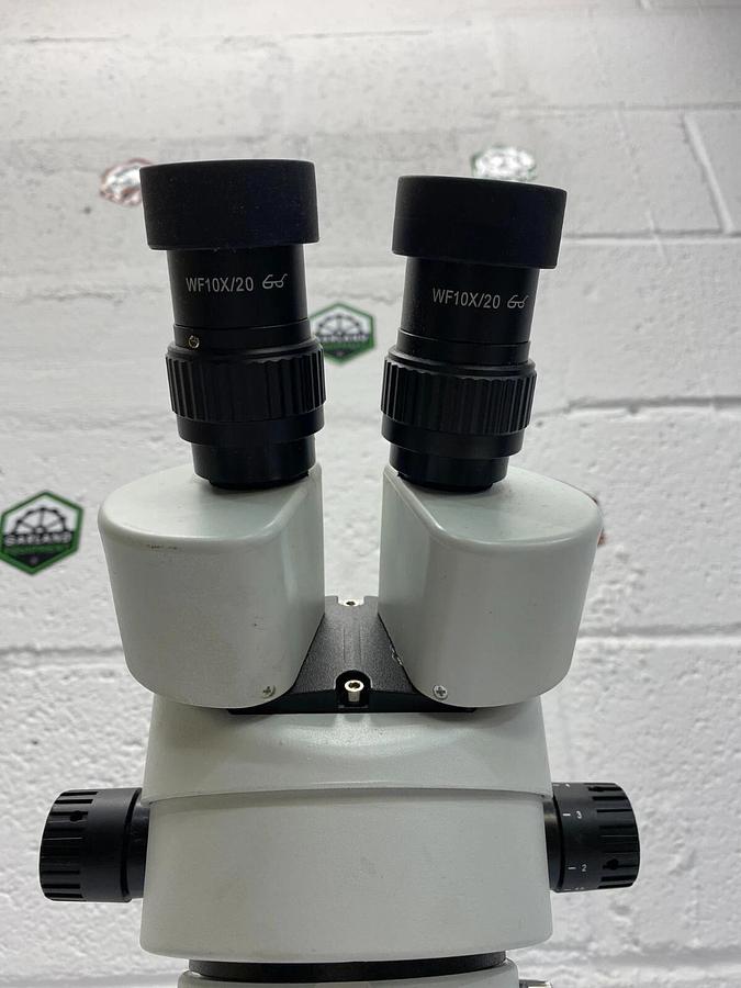 Used AmScope Binocular Compound Microscope, WF10X/20 Lens, LED 80-AG Dimming Light