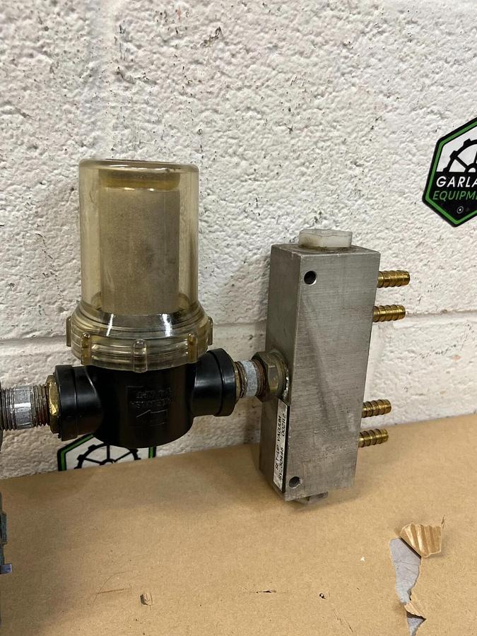 Used MAC 56C-33-501JJ Solenoid Valve, w/ Nylon Filter + Manifold Valve