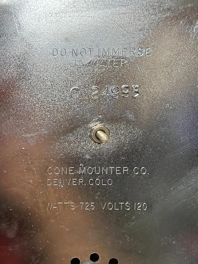 Used Cone Mounter Co. 24995 725W, 120V Bearing Heater (No Cord)