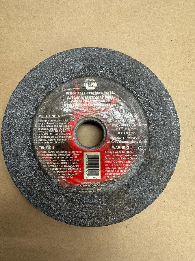 Used NAPA 770-6551 Bench Seal Grinding Wheel 8”x1”x1”