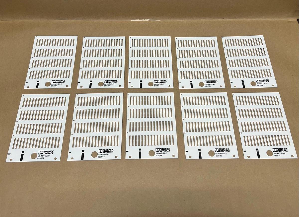 Used Phoenix Contact US-WMT (23 x 4), 10 Pc. White Cable Marker *NEW*