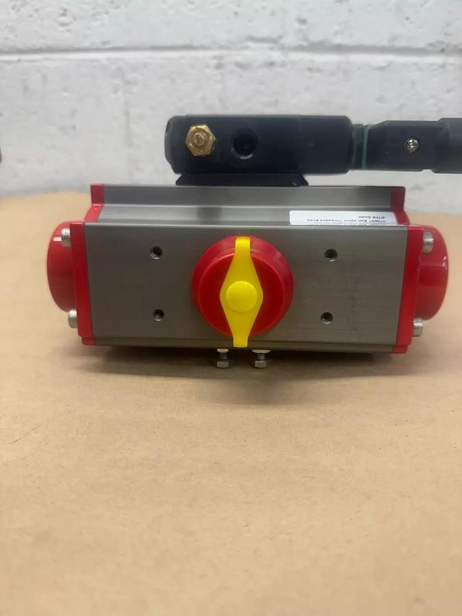 Used Triac 22TX1002R2SXX Pneumatic Double Acting Actuator, 316SS Ball Valve