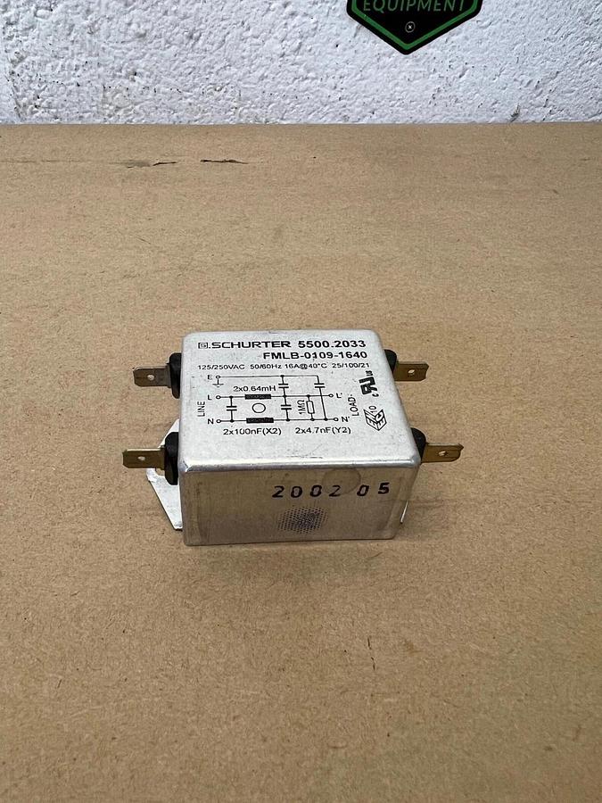 Used Shurter 5500.2033 125/250VAC, 50/60Hz Filter - Lot of 5