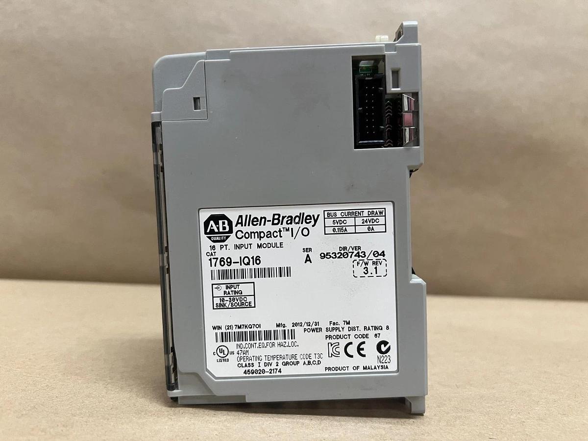 Used Allen Bradley 1769-IQ16 Ser A Compact I/O, F/W (REV 3.1) 16 Pt. Input Module