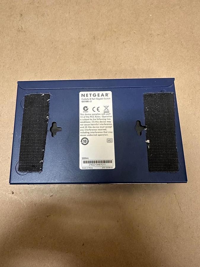 Used NETGEAR GS108 v3 Prosafe 8 Port Gigabit Switch