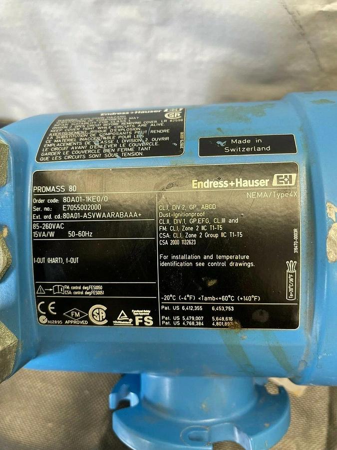 Used Endress+Hauser 80A01-1KE0/0 Pressure Transmitter