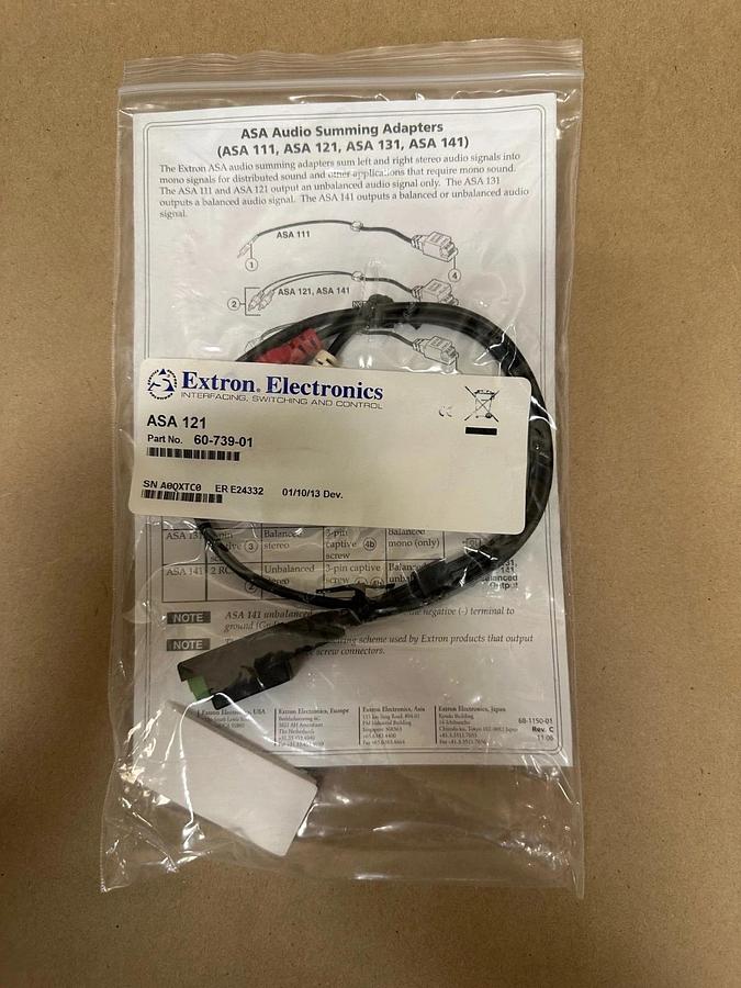 Used Extron Electronics ASA 121 Audio Summing Adapter - Lot of 6 *NEW*