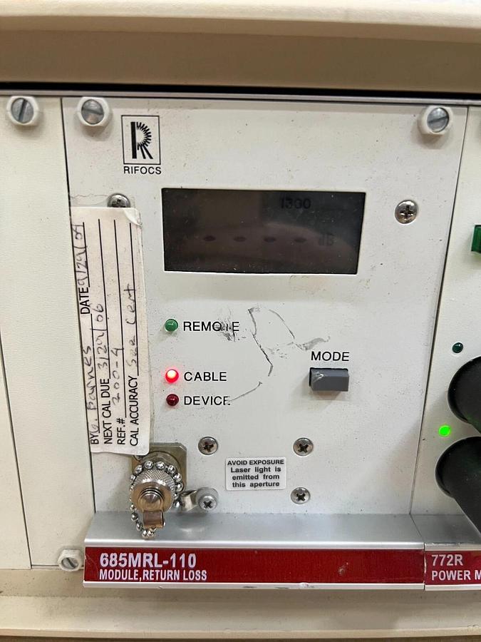 Used Rifocs 685MRL-110 Return Loss Meter 702R-8.5 Chasis 700R Controller 772R Pwr Mtr