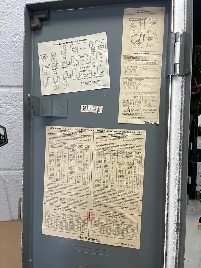 Used Square D 8538 SBG13 Ser A, Form FT, 30A Disconnect Rating, without Starter