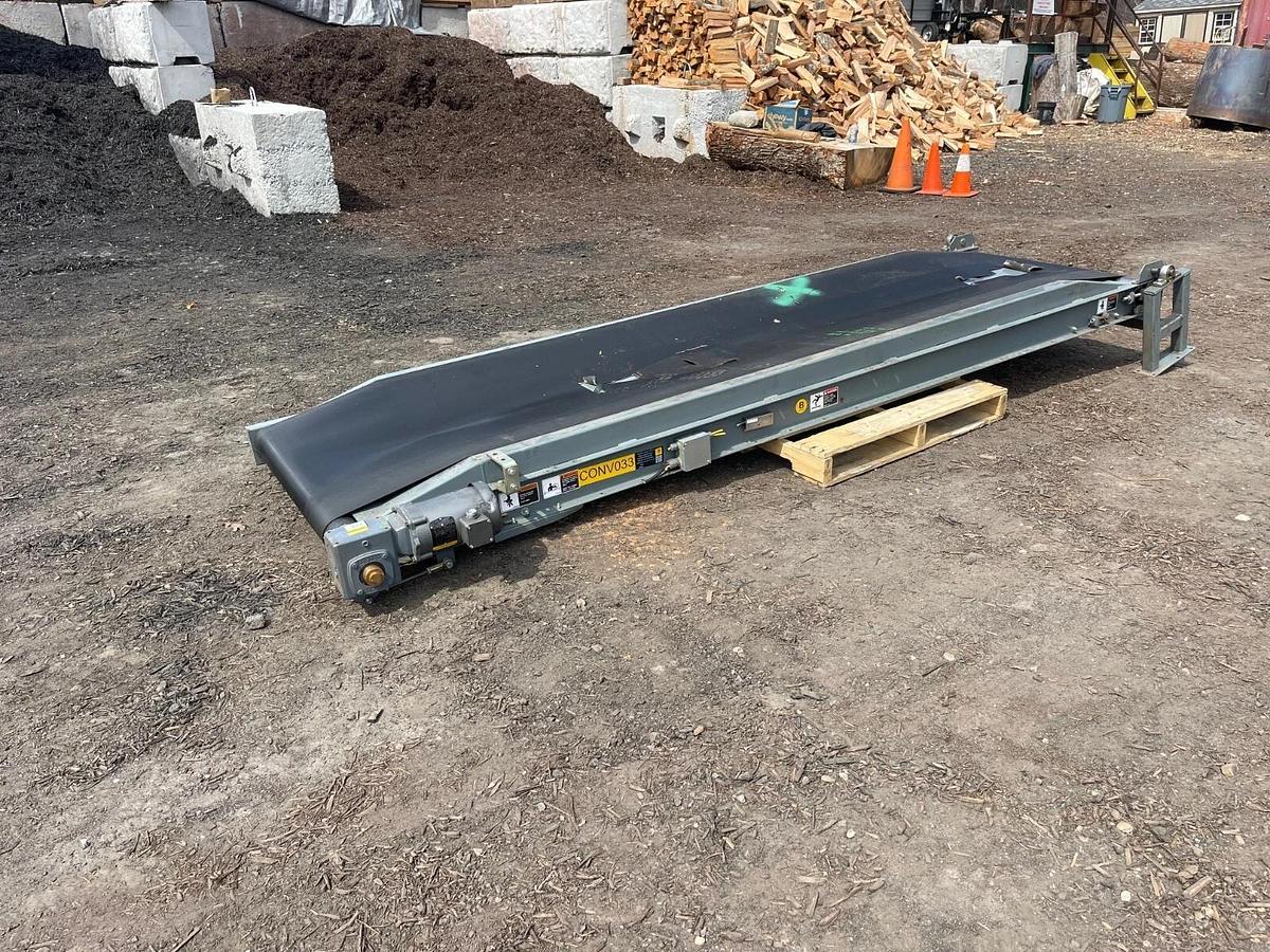 Used Conveyor Belt W:33.75” L:144” Longitudinal Groove Belt, Baldor 1/2Hp 1725 RPM