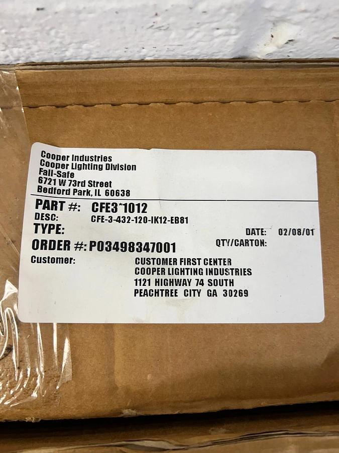 Cooper Industries CFE3*1012 CFE-3-432-120-IK12-EB81, Lighting