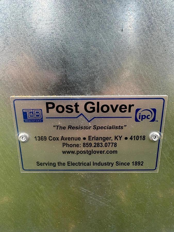 Used Post Glover DB5D98-31K0-14500AA0, 5.9 OHMS, 31,000 W Dynamic Braking Resistor