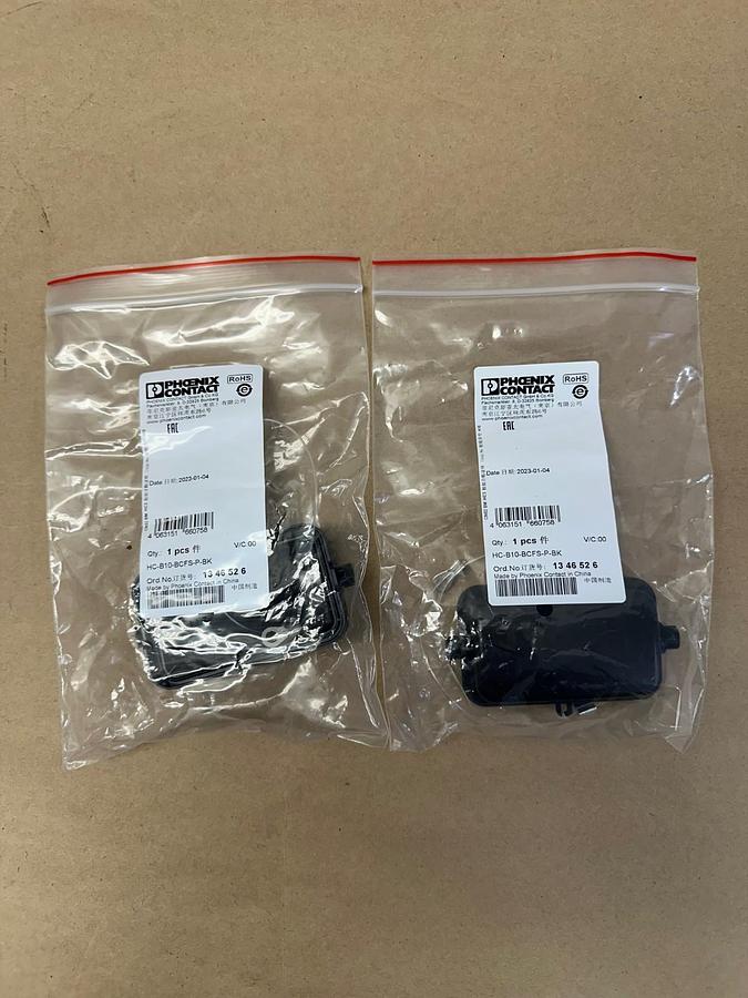 Used Phoenix Contact HC-B10-BCFS-P-BK Protective Cover - Lot of 2