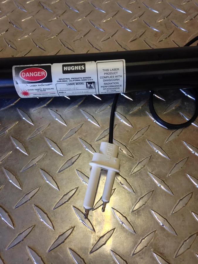 Used Hughes Helium Neon Laser Head 3225H-PC 10 MW Max Output