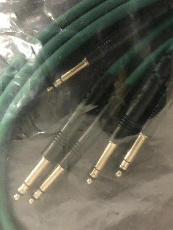 Used Commscope ADC G3B Green Bantam Audio Cables (5 cords, 3' each)